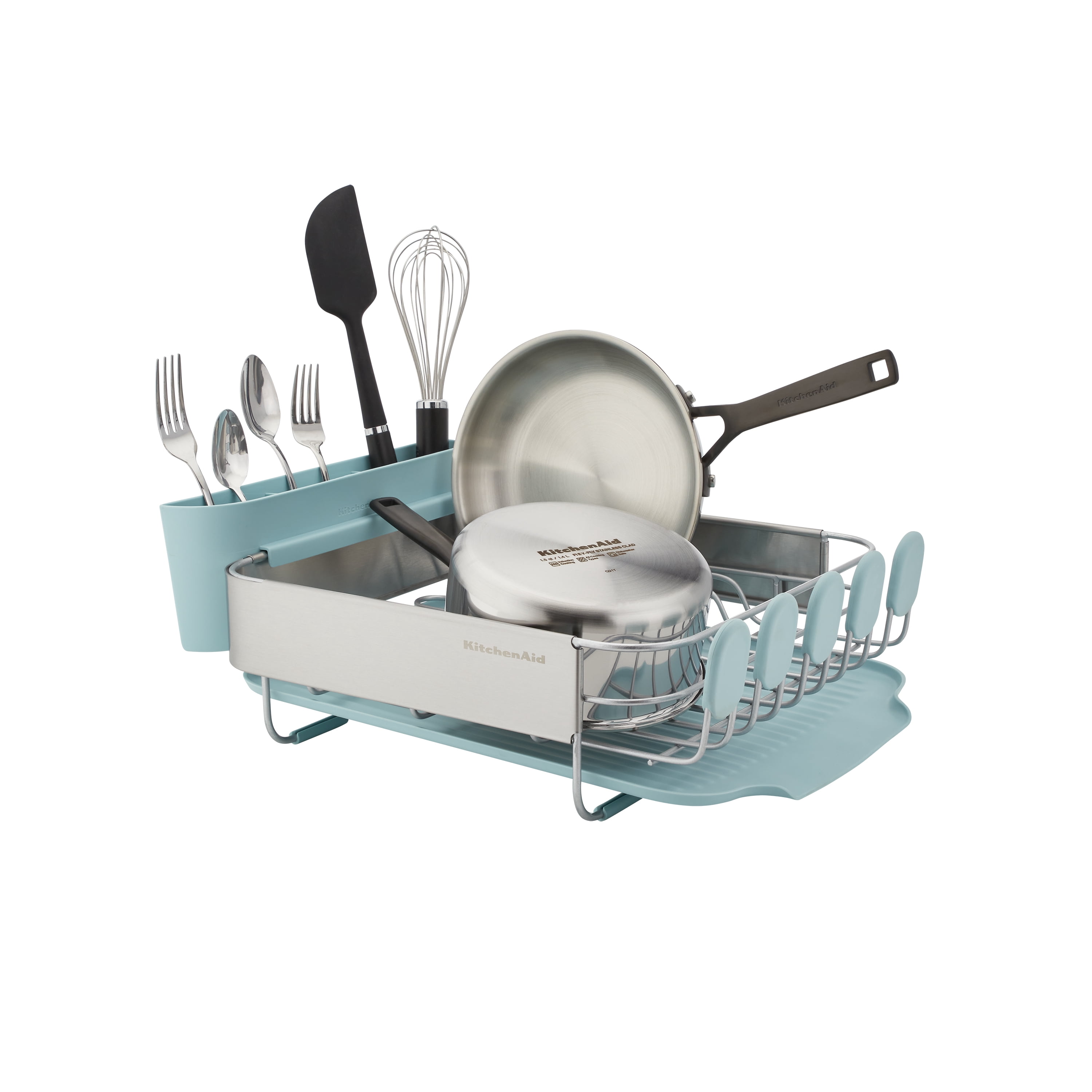 KitchenAid Stainless Steel Compact Dish Rack, Mineral Water