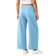 thumbnail image 4 of Nfurl Womens Barrel Sweatpants Elastic Waist Baggy Sweatpant with Pockets Wide Leg Pants Casual Sweat Pants Trousers for Going Out Workout Yoga Sky Blue,M, 4 of 9