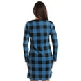thumbnail image 3 of Just Love Henley Night Shirt with Socks for Women 6731-10195-PNK-XL (Buffalo Plaid - Blue Black, Small), 3 of 4