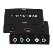 YPbPr to HDMI Converter with Audio Extractor, Component to HDMI Converter, Component Video Adapter for HDTV, Supports 1080P and Digital Audio