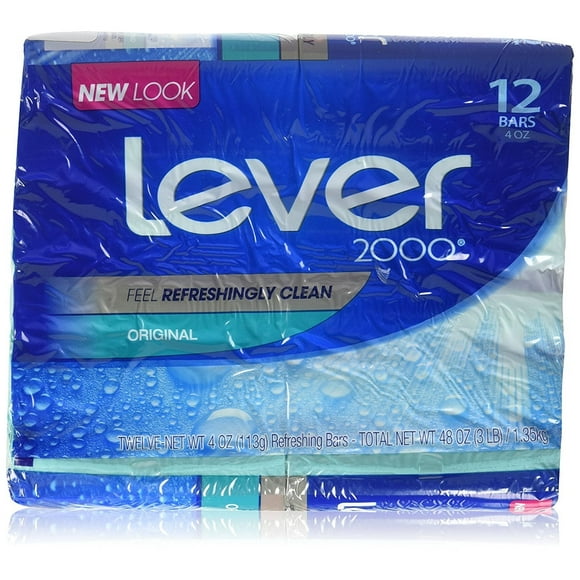 Lever 2000 Bar Soap, Original 4 oz, 12 Bar Twin Pack