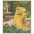 thumbnail image 2 of Walter Crane 15x17 Gold Ornate Wood Frame and Double Matted Museum Art Print Titled - Beauty and the Beast Pl. 06 (1896), 2 of 4