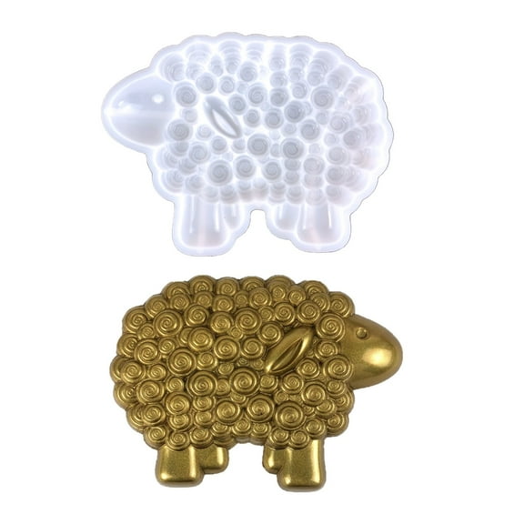 YIEMEEN 3D Sheep Silicone Mold for Home Decorations Crafting Figures Resin Molds