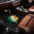 thumbnail image 4 of KAKALAD Irish Shamrock Clover Car Floor Mats 4PC Set Carpet Protection, Universal Fit for Car SUV VA & Truck, Vehicle Front & Rear, 4 of 7
