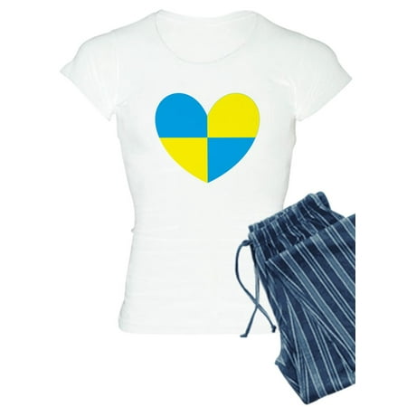 

CafePress - I Stand With Ukraine Heart Pajamas - Women s Light Pajamas