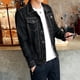 thumbnail image 1 of Chaquetas vaqueras para hombre, chaquetas vaqueras azul claro, abrigos de alta calidad, abrigos vaqueros ajustados de algodón para hombre, nuevos abrigos vaqueros informales de primavera para hombre, 1 of 4