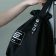thumbnail image 2 of Canvas Insulation Bag Industrial Style Drawstring Lunch Box Pouch (Black), 2 of 4