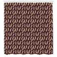 thumbnail image 3 of Feather Shower Curtain, Repetitive Colorful Motifs Print, Fabric Bathroom Set with Hooks, 69W X 75L Inches Long, Dark Mauve Pastel Brown, by Ambesonne, 3 of 3