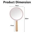 thumbnail image 2 of Hand Held Mirror with Handle for Makeup,Small Cute Wood Hand Mirror-circular, 2 of 5