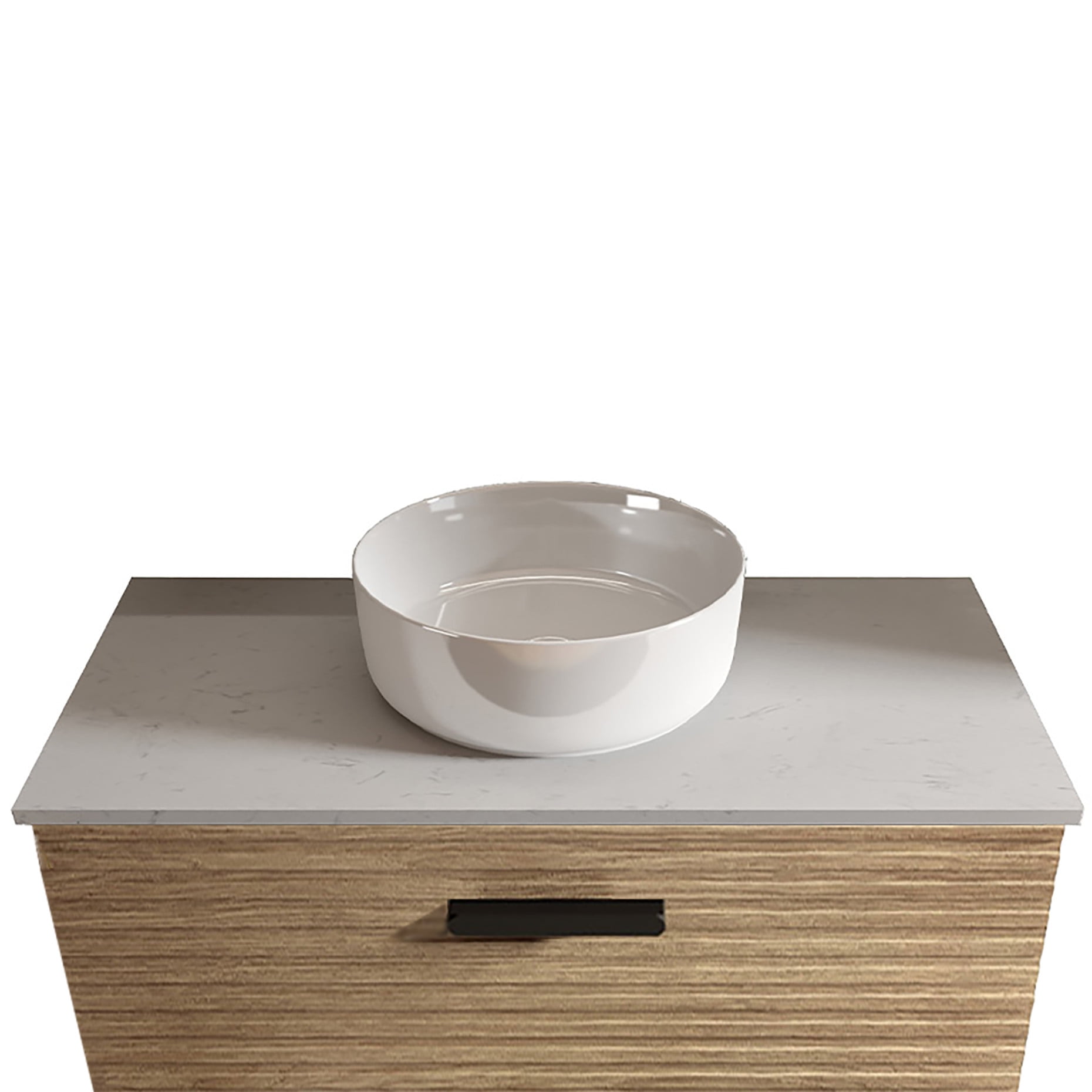 Premium Glossy White Ceramic Basin - Durable Kitchen/Bathroom Sink with Heat & Stain Resistance - Easy Clean Surface, Scratch-Resistant Design, Drain Not Included