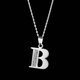 thumbnail image 3 of Collar con colgante de acero inoxidable para hombre y mujer, cadena con A-Z de circonita, letras iniciales Punk, nombre, joyería para regalo, 3 of 4