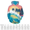 thumbnail image 2 of Sunset Ocean Waves Men's Women Vintage 3D Hooded Sweatshirt - All-Season Loose Fit Streetwear, 2 of 6