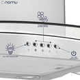 thumbnail image 4 of Campana de Cocina Cristal Curvo 76cm, acero inoxable, 3 velocidades NOMU, 4 of 5