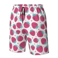 thumbnail image 5 of Naloa Hand Drawn Strawberry Men's Beach Shorts, Surfing shorts, Swim trunks, Quick Dry Swim Trunks for Surfing Beach Fun - Large, 5 of 9