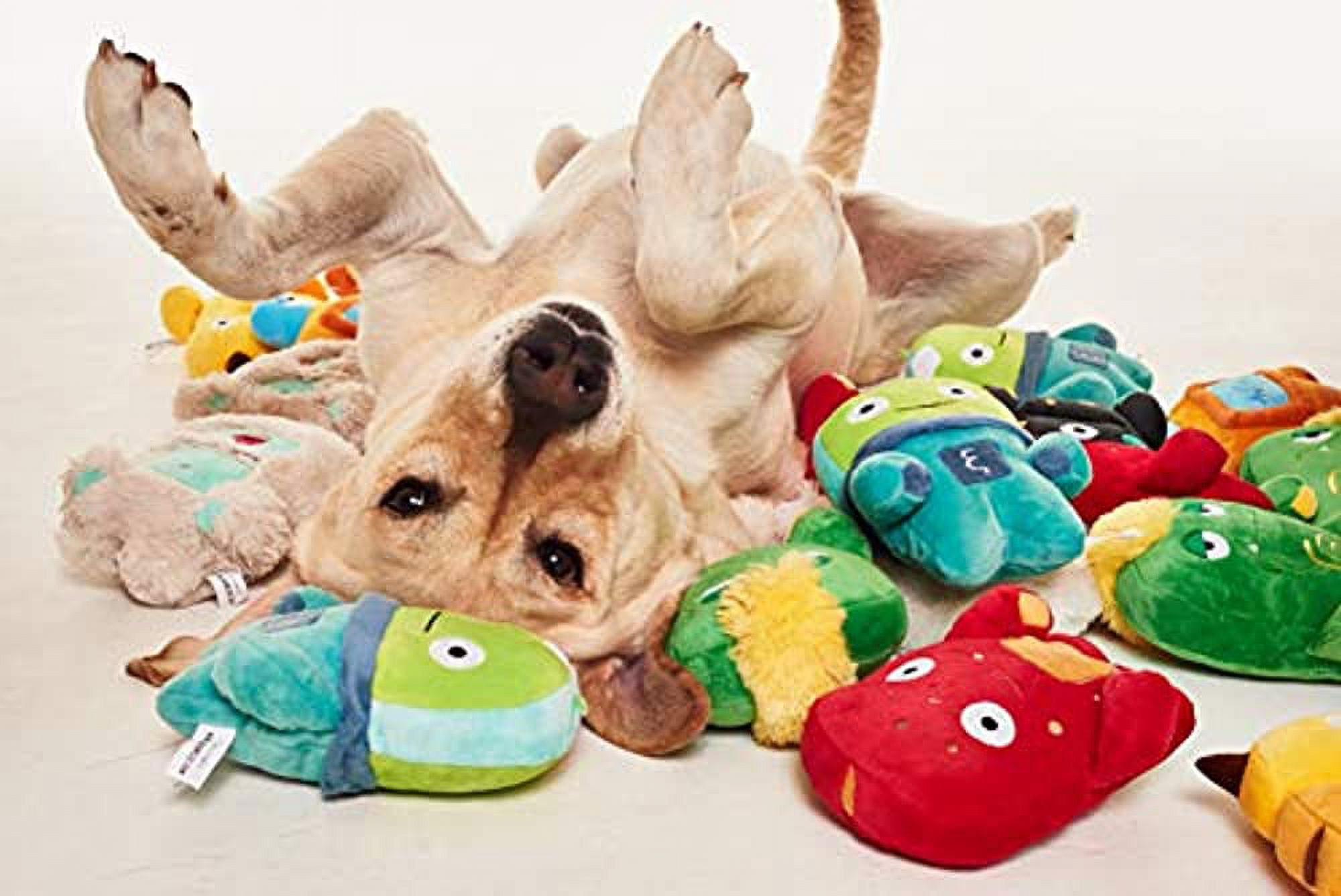 Spunky Pup Alien Flex Mini Ghim Squeaky Plush Dog Toy < Pets Plus