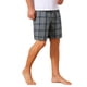 thumbnail image 4 of Pantalones cortos de pijama de cuadros casuales de verano para hombres con cintura elástica Inspire Chic 32 Gris, 4 of 6