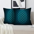 thumbnail image 2 of LALILO Throw Pillow Covers Flower Life Blue Geometry Sacred Cushion Cover 18" x 18", 2 Pack, 2 of 6