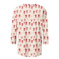 thumbnail image 5 of WRKEKC 3/4 Sleeve Tops for Women Round Neck Valentine Print Casual Loose Fit Pullover T Shirt for Comfortable Wear, 5 of 5