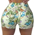 thumbnail image 2 of Honeii Meadow Plants And Butterflies Print Women's Workout Shorts, Gym Shorts for Active Wear, Sports Shorts,Women's Running Shorts,Quick Dry Athletic Shorts-Small, 2 of 8