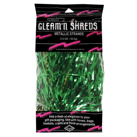 Gleam 'N Shreds Metallic Strands (green) Party Accessory (1 count) (1.5 Ozs/Pkg)