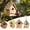 A, variant on Bird House Unfinished Natural Wooden Nesting Box Outdoor Hanging Bird Shelter for Small Wild Birds Garden Patio and Yard