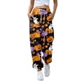 thumbnail image 2 of Womens Halloween Pajamas Pants Halloweens Yoga Pajamas Comfy Stretch Drawstring Pajamas Sleepwear Pjs Women, 2 of 6