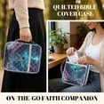 thumbnail image 5 of Xixirimido Bible Cover Case for Women Men Large Bible Cover with Handle Quilted Bible Carrying Case Bag Bible Study Supplies Accessories, Cross Jesus Galaxy, 5 of 7