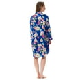 thumbnail image 2 of Women's Satin Button Robe Nightshirt, Floral Satin Nightshirt, 2 of 2
