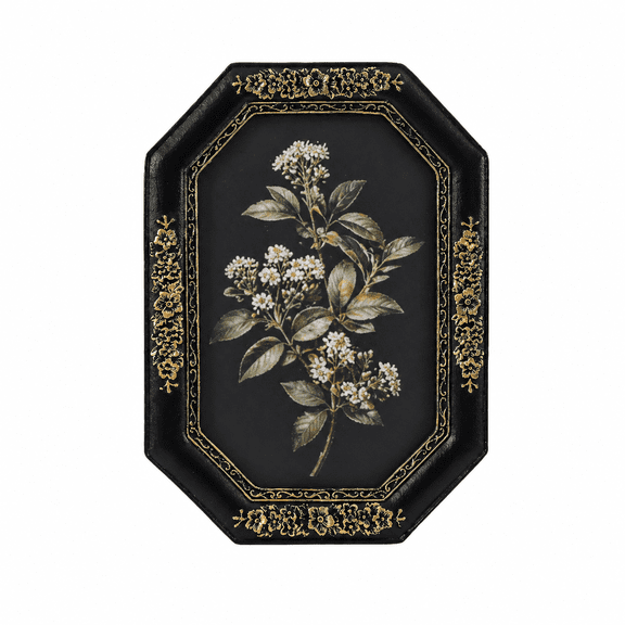 4x6 Vintage Picture Frame , Baroque octagon black Picture Frames,Vertically or Horizontally, Wall Hanging and Tabletop Display,Perfect Gift Choice,Photo Display