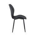 thumbnail image 3 of Dining Chairs Set of 4 Black Diamond PU Leather Metal Black 33.6" for Kitchen, 3 of 8