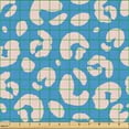 thumbnail image 2 of Ambesonne Leopard Print Fabric by the Yard Upholstery, Panther African Skin, 3 Yards, Azure Blue and Blush, 2 of 5