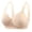 Beige, variant on Push-Up Bra Full-Figure Bra Middle Aged and Elderly Bras No Underwire Bras Wireless Brass Large Size Underwear Front Button Style Bra Comfortable Bra Underwear Black