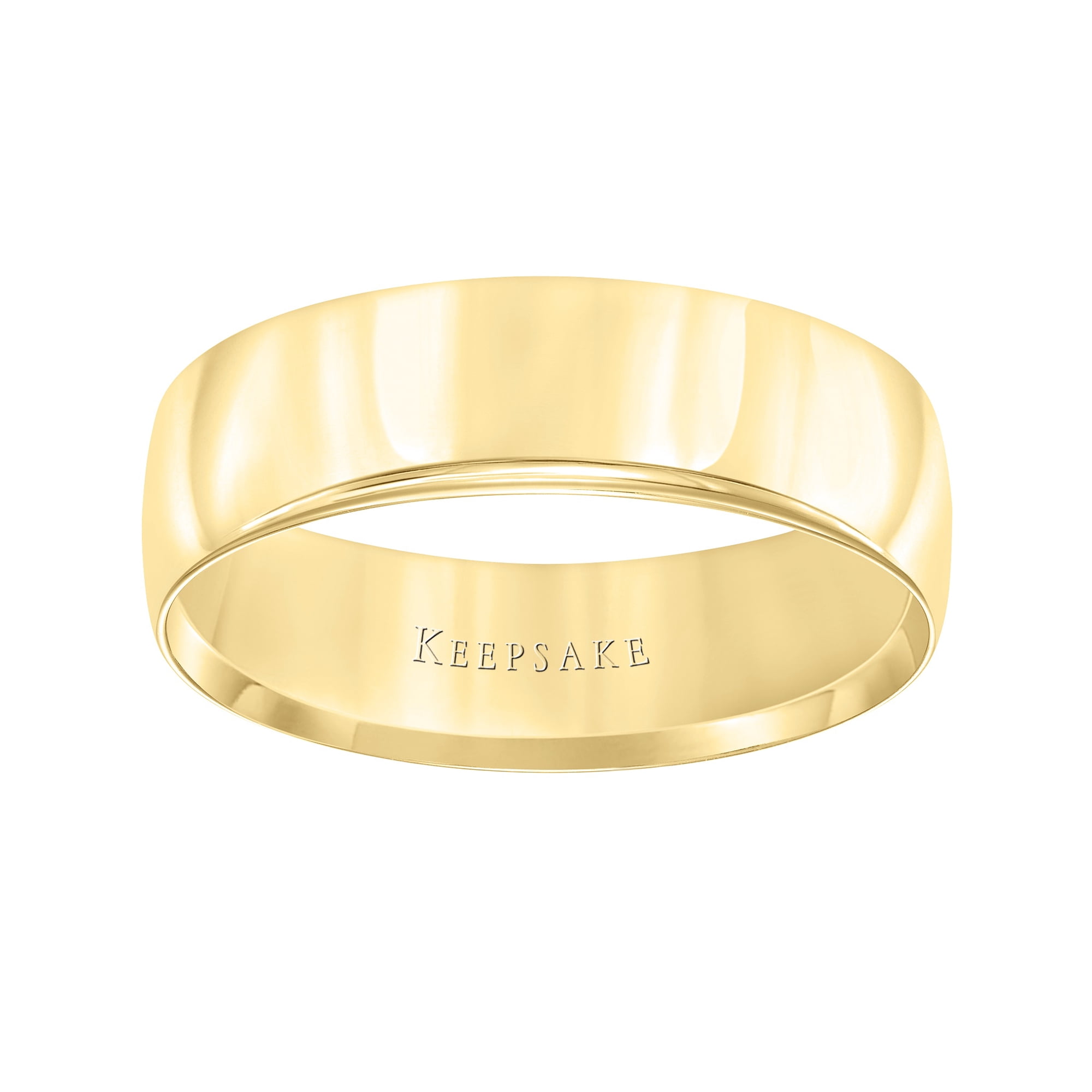 Keepsake 10kt Yellow Gold 6mm Polished Wedding Band for Men and Women