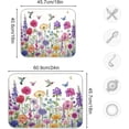 thumbnail image 3 of Colorful Wildflowers Butterflies Dish Drying Mat Kitchen Counter Mat Draining Mat Kitchen Accessories Dish Rack Pad for Dishes, Utensils, Countertops, Sinks 16x18in, 3 of 7