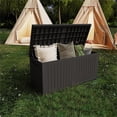 thumbnail image 2 of CRO Decor 230 Gallon Black Outdoor Waterproof Storag Box for Yard, 2 of 16