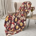 thumbnail image 3 of Fuzoiu Skull record lips Print Flannel Throw Blanket,Light Weight Warm Decorative,Throw Blanket Cover for Sofa, Couch, Bedroom,Travel-60"x50", 3 of 6