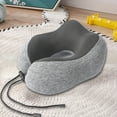 thumbnail image 2 of LACKUST Adjustable U-Shaped Travel Pillow - Ideal for Planes, Cars, and Napping,Gray, 2 of 6