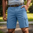 thumbnail image 2 of LiuXxxx Utility Work Shorts Casual Cargo Shorts for Everyday Wear Lightweight Outdoor Menswear Light Blue L, 2 of 8