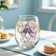 thumbnail image 7 of CuiLiyq 2D Printed Sea Creatures Stemless Wine Glass, Coastal Beach Themed Drinking Tumbler, Nautical Decor Glassware for Water, Wine, Cocktails, Unique Housewarming Gift for Sea Lovers, 7 of 7
