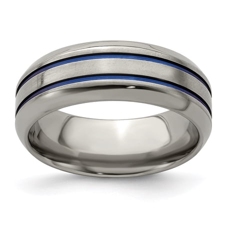 Auriga Fine Jewelry Titanium with Bevel 8mm Men s Band