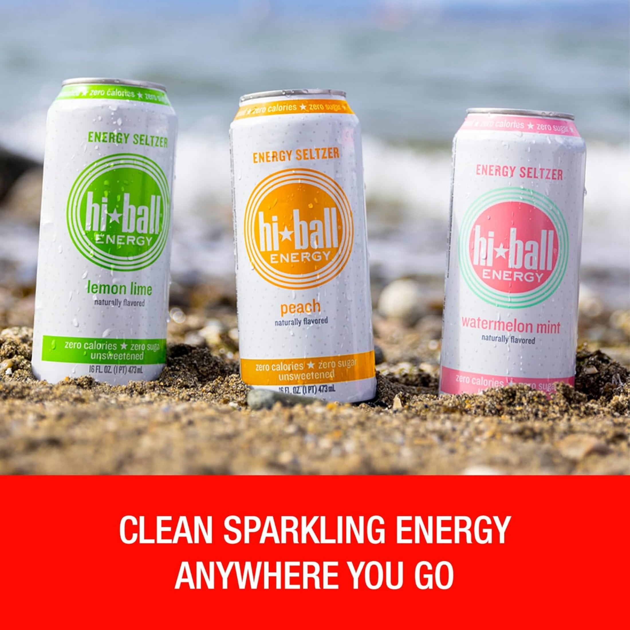 Hiball Energy Seltzer Variety Pack, 8 Pack 16 fl. oz. Cans