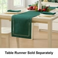 thumbnail image 3 of Holiday Evergreen Provence Lattice Cutwork 70 inch Long Fabric Dining Table Runner, 3 of 7