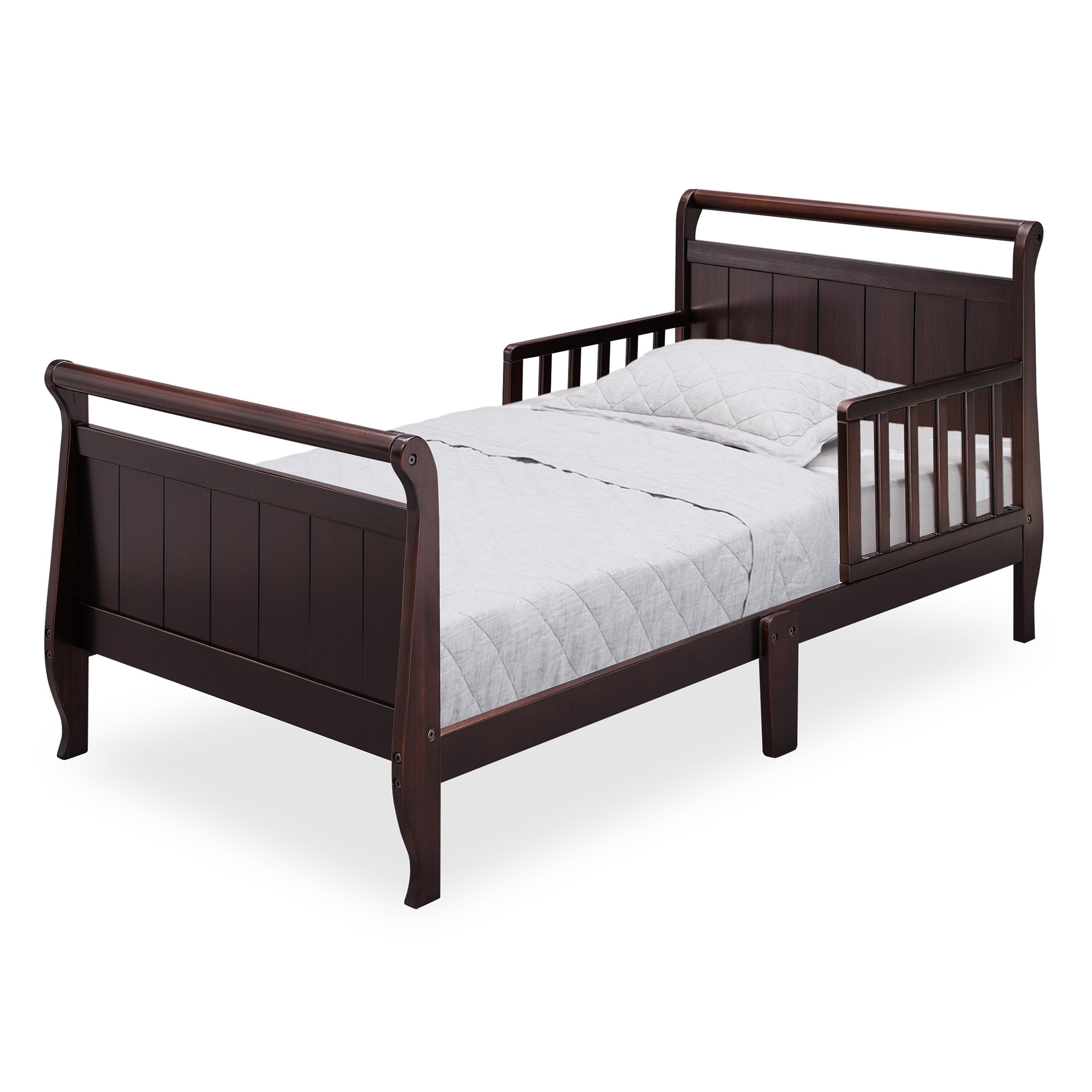 Delta Children Wood Sleigh Toddler Bed - Greenguard Gold Certified, Dark Chocolate