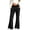 Black, variant on BFHHYA Girls Flare Sweatpants Fleece Elastic Waist Trousers Kids Soild Color Casual Bootcut with Side Pockets Fall Winter Trendy Bell Bottom Pants