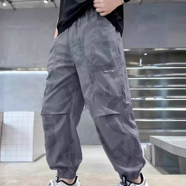 Xihbxyly Pantalones de Verano, Pantalones de Secado Rápido de Seda Suave, Pantalones Vaqueros Holgados E Informales, Diseño Elegante con Bolsillos Grandes, Ropa Escolar para Fiestas En La Playa, Rega