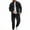 Black, variant on VBTAPA Men's Waffle 2 Piece Outfits Long Sleeve Button Shirts Sweatpants Suit Solid Casual Tracksuit Sets with Pockets Prime Sales Today Black L