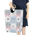 thumbnail image 7 of Cartoon Bears in Different Colors Laundry Basket with Handles Foldable Laundry Hamper Freestanding Washing Bin 50L, 7 of 7
