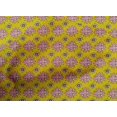 thumbnail image 4 of oneOone Cotton Poplin Yellow Fabric Floral Block Sewing Material Print Fabric By The Yard 42 Inch Wide, 4 of 4