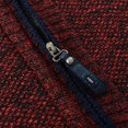 thumbnail image 5 of Men's Winter Coat Full Zip Thick Sherpa Fleece Lined Stand Collar Long Sleeve Knitted Cardigan Sweaters with Pockets, 5 of 6