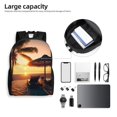 thumbnail image 6 of Fotbe Hawaiian Sunset Beach Travel Laptop Backpack, Business Slim Sturdy Laptops Backpack, Water Resistant College School Computer Bag Gift for Men & Women Fits 15.6 Inch Notebook, 6 of 8